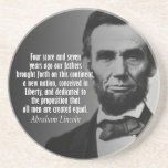Abe Lincoln Quotation - Gettysburg Address Coaster