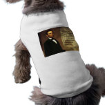 Abe Lincoln Quote "America will never be..." Dog Tee Shirt
