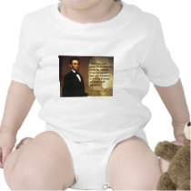Abe Lincoln Quote "America will never be..." Tshirts