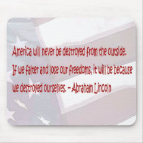 Abe Lincoln Quote Mouse Pad