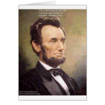Abe Lincoln "Wiser" Quote Gifts Tees Cards Etc cards
