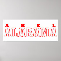 Abel, Alabama City Design Poster