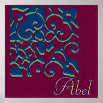 Abel Designer Name Poster