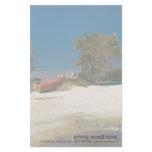 Abel Tasman N.P. Beach & Red Boat Personalized Stationery