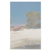 Abel Tasman N.P. Beach & Red Boat Personalized Stationery