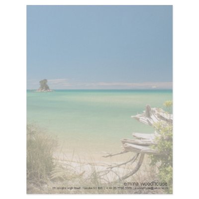 Abel Tasman National Park Customized Letterhead by SabineSt