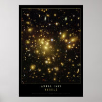Abell 1689 Galaxies Astronomy Poster