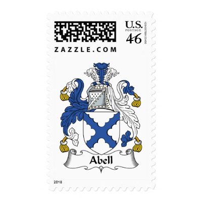 Abell Family Crest Stamp by coatsofarms