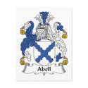 Abell Family Crest postcards