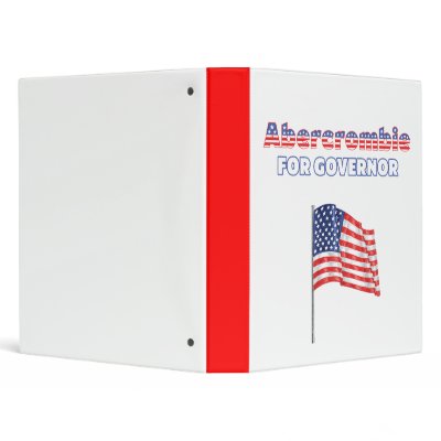 Abercrombie for Governor Patriotic American Flag 3 Ring Binder by custompoliticalgifts