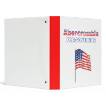 Abercrombie for Governor Patriotic American Flag 3 Ring Binder