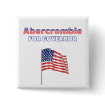 Abercrombie for Governor Patriotic American Flag Pin