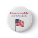 Abercrombie for Governor Patriotic American Flag Buttons