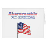 Abercrombie for Governor Patriotic American Flag Card