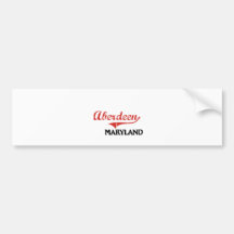 Aberdeen Maryland City Classic Bumper Stickers
