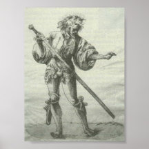 Abgerissener Krieger Poster