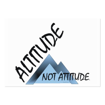 ABH Altitude Not Attitude Business Card Templates by teepossible