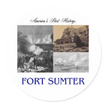 ABH Fort Sumter Round Stickers