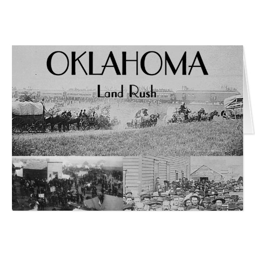 ABH Oklahoma Land Rush Card Zazzle