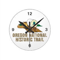 ABH Oregon Trail Round Wall Clocks