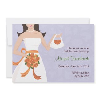 Abigail Bridal Shower invitation purple 