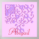 Abigail Designer Name Poster