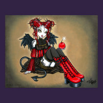 "Abigail" Gothic Cherry Bomb Devil Fae Poster posters