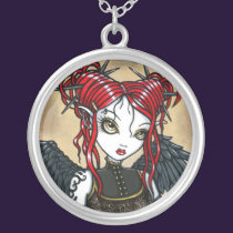"Abigail" Gothic Fairy Cherrybomb Angel Necklace