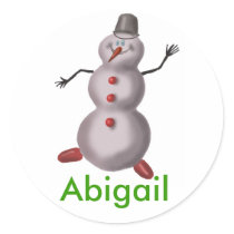 Abigail personalized name stickers
