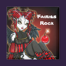 "Abigail" Red Gothic Fire Fairy Angel Magnet magnets