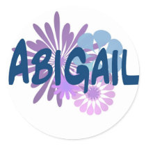 Abigail Round Stickers