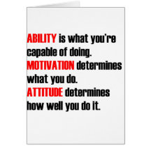ability motivation attitude greeting card