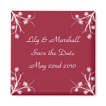 Abloom in Wine Save The Date magnets