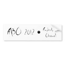 ABO 2012 bumper stickers