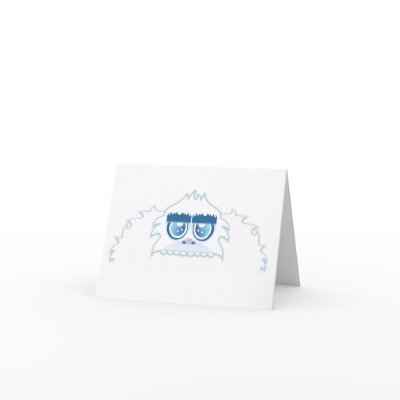 Abominable snowman greeting cards by Freshroasted
