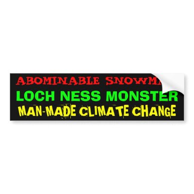 ABOMINABLE SNOWMAN, LOCH NESS MONSTER, MAN-MADE... BUMPER STICKER by mprichmond