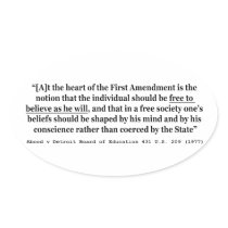 Abood v Detroit Board of Education 431 US 209 1977 Oval Sticker