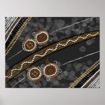 Aboriginal Art Canvas - Lost Tribes Posters