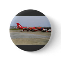 Aboriginal art, Quantas 747, Kingsford Smith Airpo Buttons