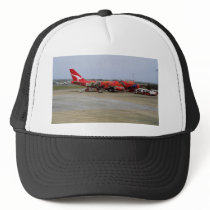 Aboriginal art, Quantas 747, Kingsford Smith Airpo Trucker Hats