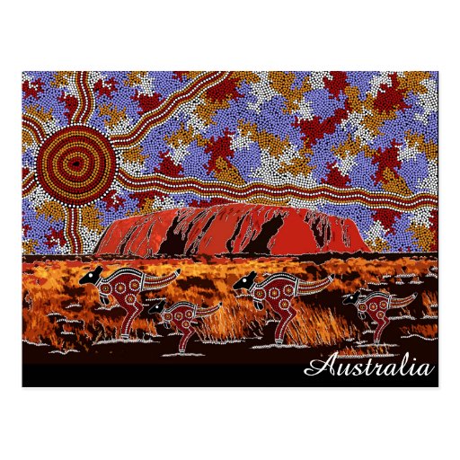 Aboriginal Australia - Uluru Postcard 