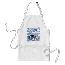 Aboriginal Dot Art Fish-01 Aprons