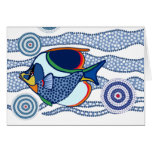 Aboriginal Dot Art Fish-01 Greeting Card