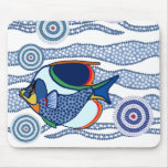 Aboriginal Dot Art Fish-01 Mousepads