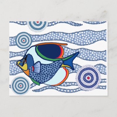 aboriginal dot art. Aboriginal Dot Art Fish-01