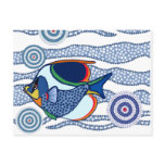 Aboriginal Dot Art Fish-01 Post Cards