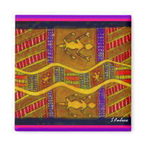 Aboriginal Dreamtime Goanas by S Ambrose Magnet
