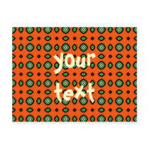 aboriginal folk pattern postcard