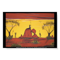Aboriginal Landscape painting By Glen Evans posters