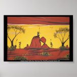 Aboriginal Landscape painting By Glen Evans posters
